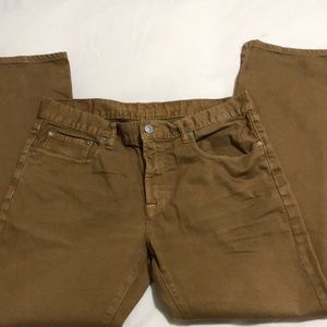 America Eagle Outfitters camel denim men’s jeans 34/32 Slim Straight leg